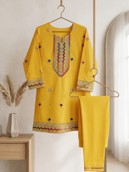Sunshine Radiance Embroidered Co-Ord Set